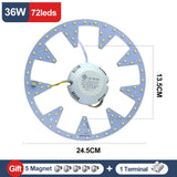 Led Module 220v Led Ceiling Light Replacement Panel Led Light 18W 24W 30W 36W 40W 50W Round Module For Ceiling Lamp Ceiling Fan
