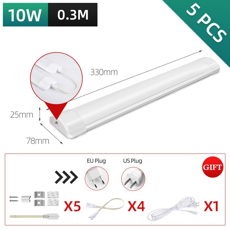 Led Lamps 10W 20W Ceiling Lamp for Living Room Decoration Wall Lights Led Light Bar for The Garage Lighting Kitchen Lamp 220v