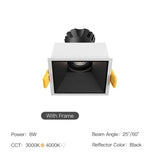  Led Recessed Ceiling Spotlight Square LED Downlight Aluminum Anti-glare Embedded Ceiling Lamps For Indoor Lighting 110V
