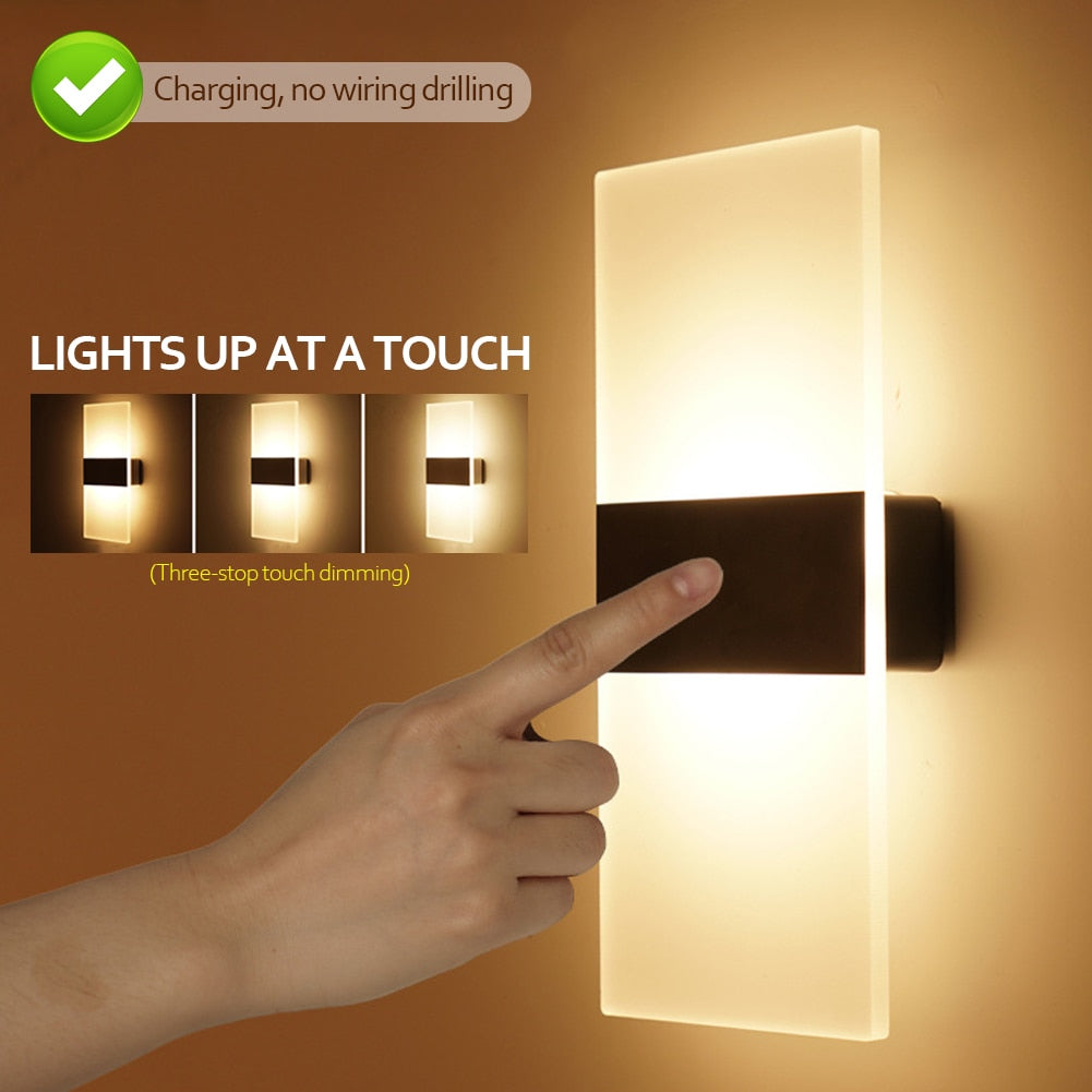 Home Sensor Wall Lights USB Rechargeable Indoor Motion Lighting Bedroom Bedside Lamp Corridor Stairway Decor Lights Wall Lamp