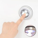 LED Night Light Wall Lamps 3LED Wireless Touch Lamp Car Small Night Lamp Hand-Pressing Closet Cabinet Home Night Lighting