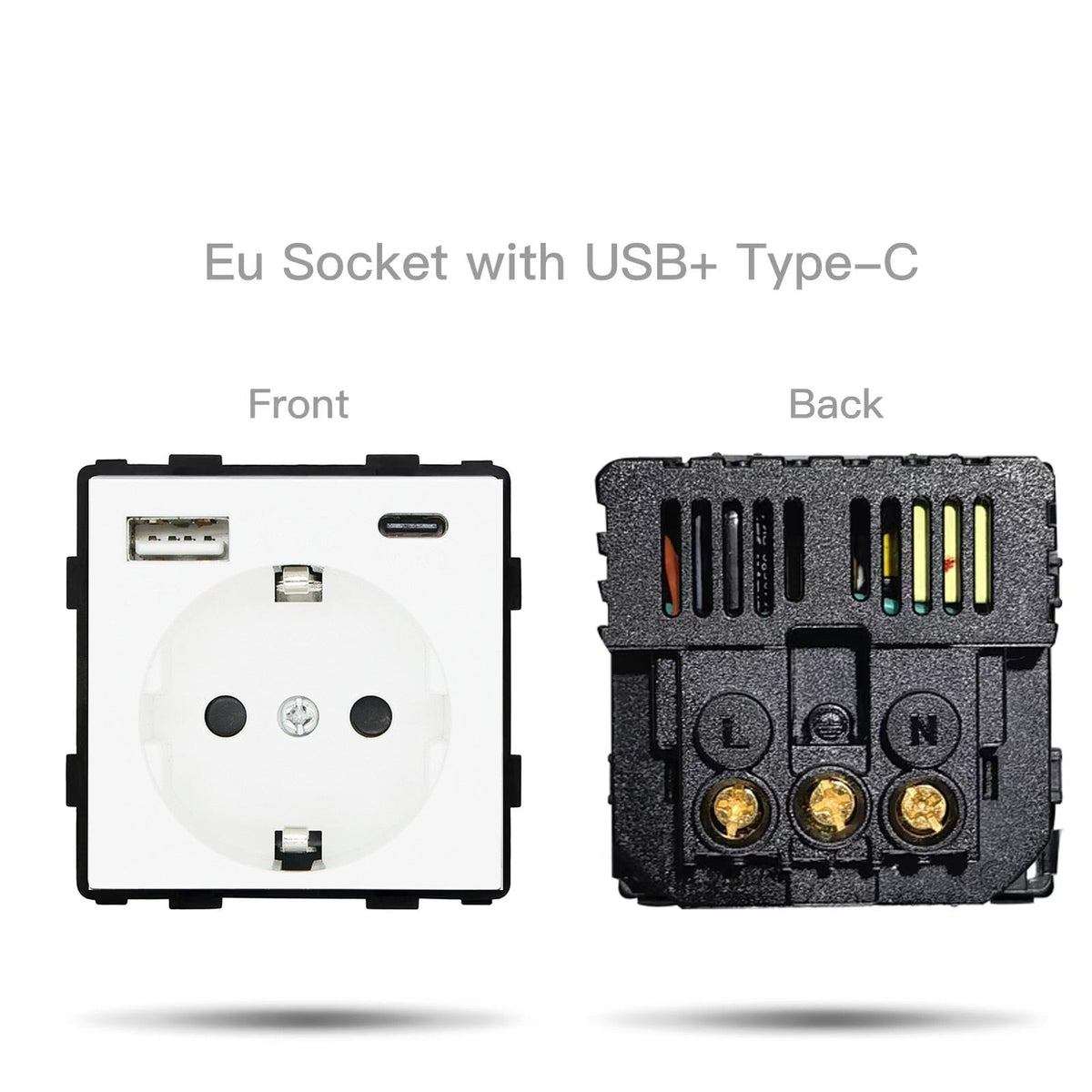  Wall Light Switches Glass Panel Parts White USB Sockets Function Parts  DIY EU CAT5 TV Sockets Power Outlet Parts