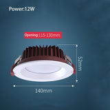 SYL Led Waterproof Downlight Recessed Bathroom Spot Light Ultra Thin Slim Ceiling Lamp Kitchen Balcony Foco Panel Lighting White