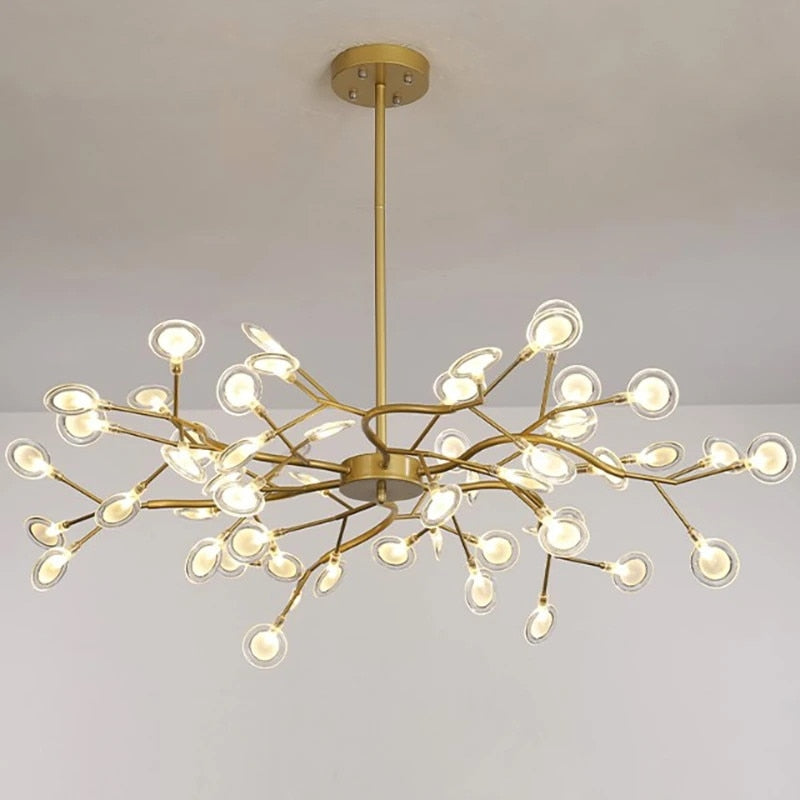 Modern LED Pendant lights Gold Black tree branch Chandeliers room decor Bedroom Dining Living Room Luster Lamp Home Decoration