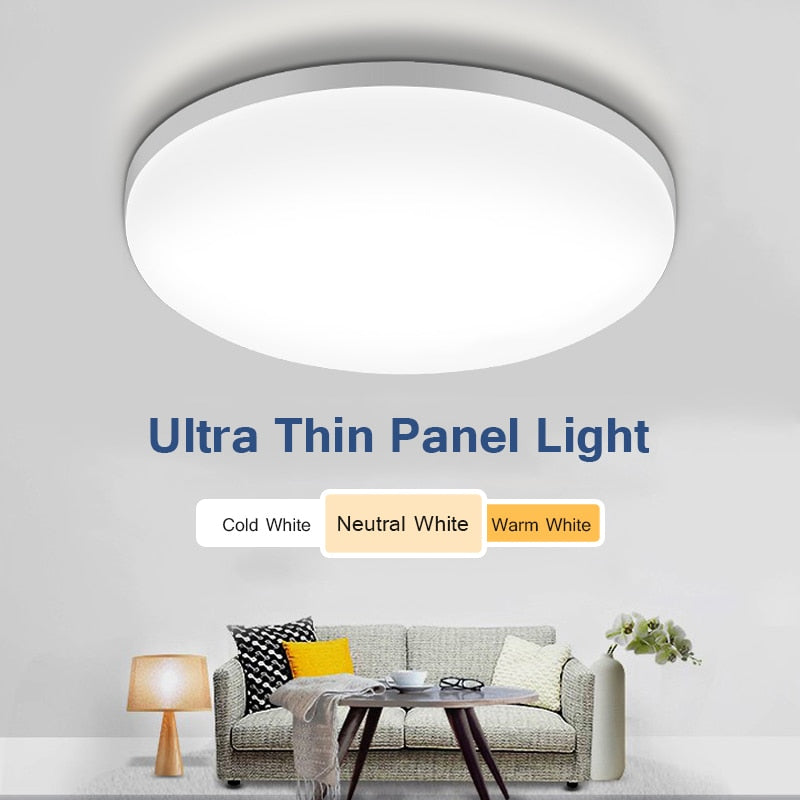 Modern Led Ceiling Lamp 48W 36W 24W Square/Round Ceiling Lights 220V 110V Panel Light for Bedroom Kitchen Living Room Lightings