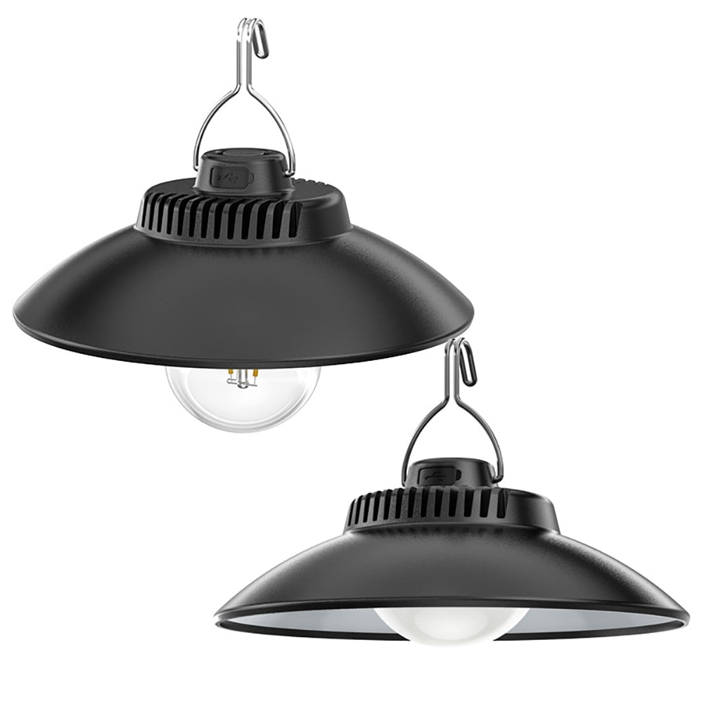 Warm Light Working Light 2 Modes Flashlight USB Recharge Lantern Outdoor Camping Light Hook Light Emergency Torch Lamp