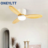35Inch Design Fan Modern Floor Wood Dc Ceiling Fan Lamp With Remote Control Indoor Solid Wood LED light Fans For Home Ventilador