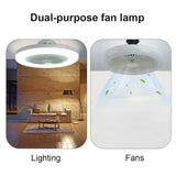 Ceiling Fan With Lighting Fan Lamp with Remote Control B22 to E27 Silent Ceiling Fan For home bathroom 3 Gears Wind Speed