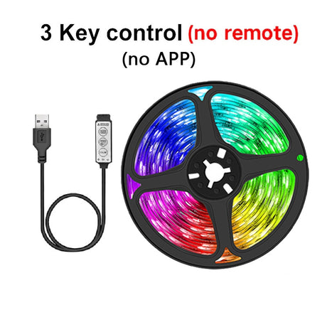 LED Strip Light TV Desktop Screen Backlight Lamp Tape SMD5050 Bluetooth App Control 5V USB Color Changing Lights for Room Decors