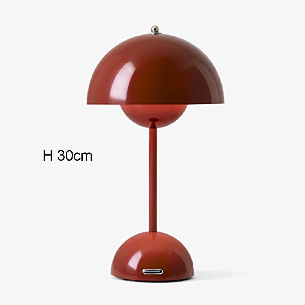 Mushroom Flower Bud Rechargeable LED Table Lamps Desk Night For Bedroom Dining Touch Night Light Simple Modern Decoration