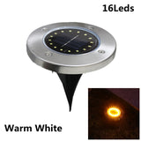 8/16 LED Solar Lawn Yard Buried Solar Lights Solar Garden Light Waterproof Outdoor Lantern PathWay Floor Under Ground Spot Lamp