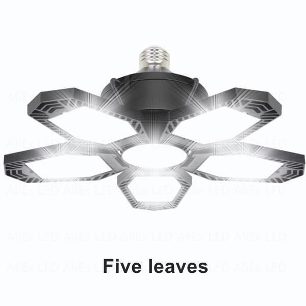 E27 LED Bulb Fan Blade Timing Lamp AC85-265V 180W Foldable Led Light Bulb Lampada For Home Ceiling Light With Remote Controller