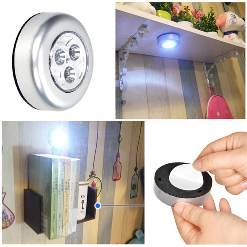 Wardrobe Bedroom Stairs Mini LED Touch Control Night Light Kitchen Wireless LED Cabinet Light Battery Powered Closet Wall Light