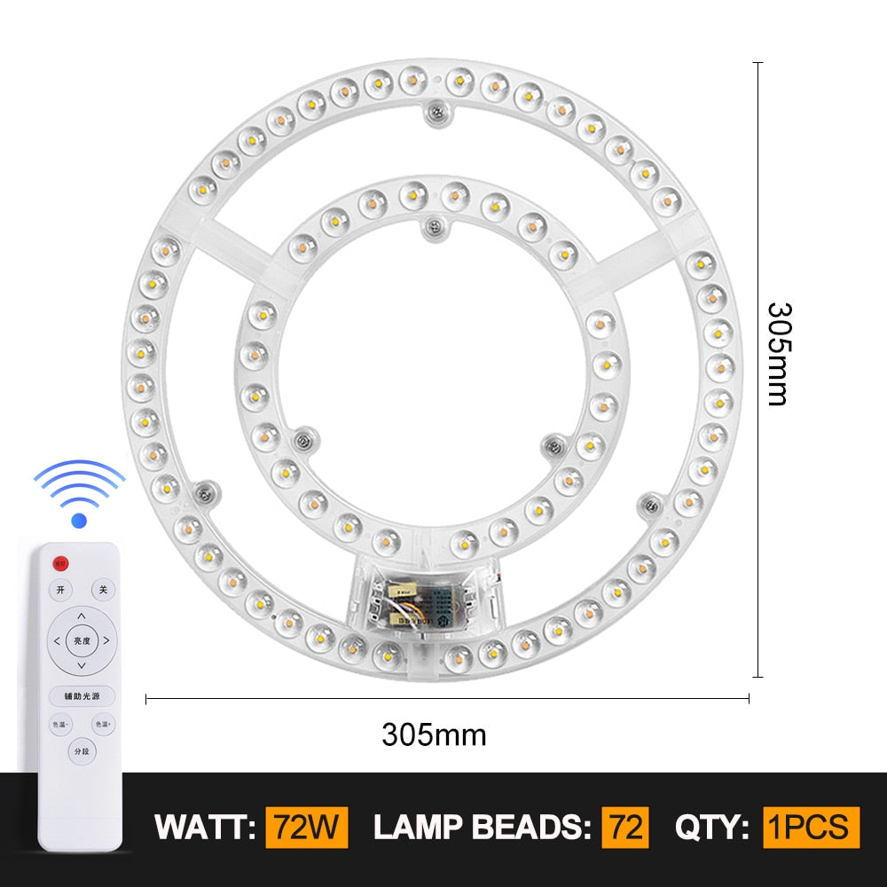 Led Ceiling Light Replacement Led Light Panel Dimmable Round Led Module Board 220V For Ceiling Lamp Fan Lights 60W 72W 80W 100W