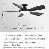 56Inch Modern Led Ceiling Fans With Lights Ceiling Light Fan Lamp Ceiling Fan With Remote Control Decorative BedroomHome 220v