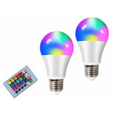 E27 LED RGB Lamp Spotlight Bulb AC 85-265V Bomb illas LED 4W 10W 15W IR Remote Control Led Bulb Smart Led RGBW Lamp Home Decors