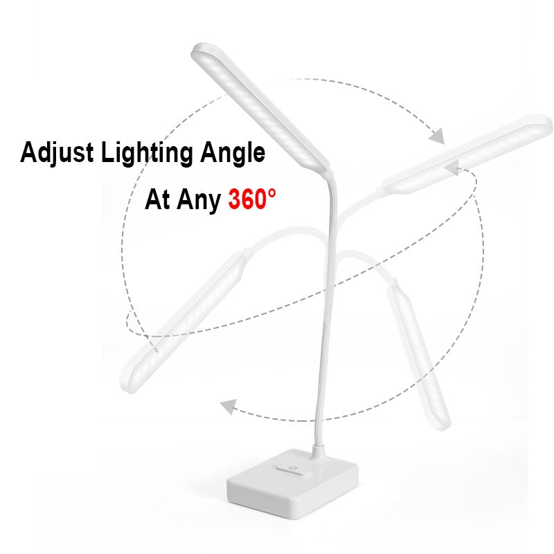 Foldable Table Lamp USB Rechargeable LED Night Lights Dimmable Touch Control Desk Lamp Students Books Light Bedroom Decoration