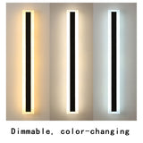 Waterproof LED Long Wall Light Modern Ip65 Outdoor Lighting Garden Villa Balcony Line Light Wall washer light 85-265V Dimmable