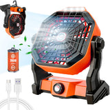 D2 USB Portable Rechargeable Adjustable Speed Lantern Camping Fishing Fan Flashlight With Led Lights For Tent Camping Supplies