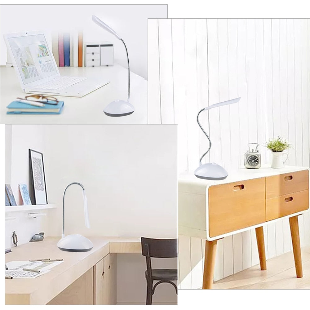 Table Reading Lamp For Study LED Desk AAA Battery Powered Lamp No Include Dimmiable Mini Smart Rechargeable Eye Protection Lamp