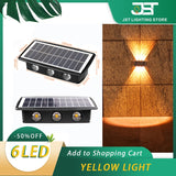 Solar LED Wall Light Outdoor Waterproof Garden Lights Wall Washer Villa Exterior Wall Lamp Terrace Strong Brightness Solar Lamps