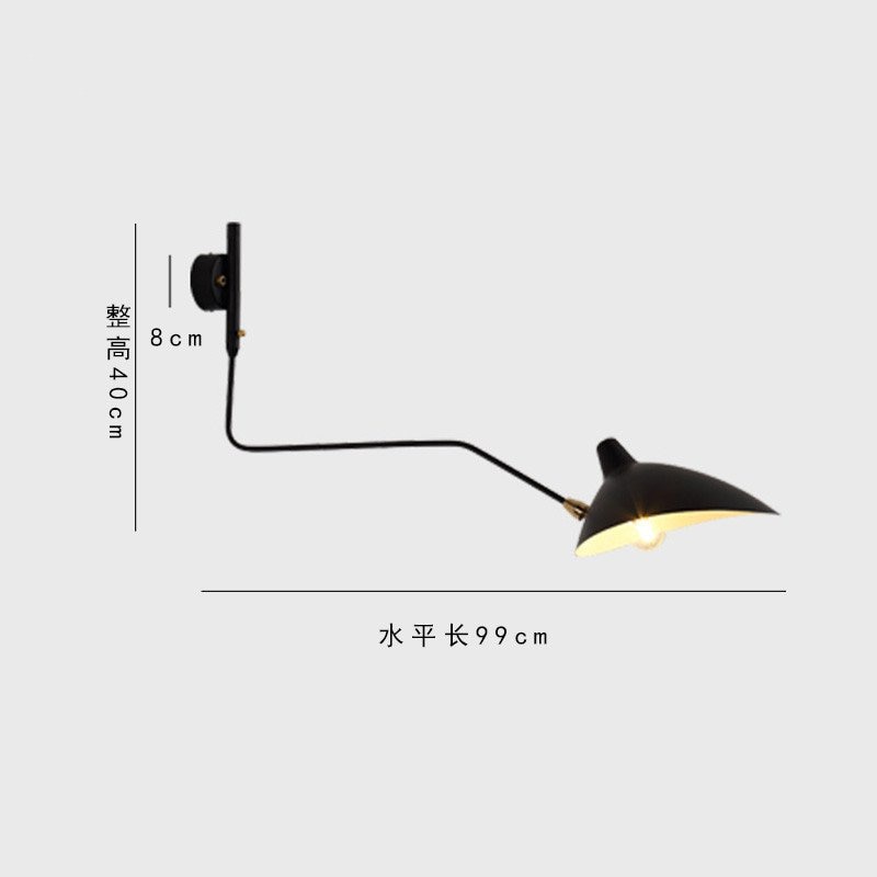 Nordic DaWn Spider Serge Mouille LED Wall Light Rotary Long Pole Wall Lamps for Living Room Bedroom Decor Sconce Light Fixtures