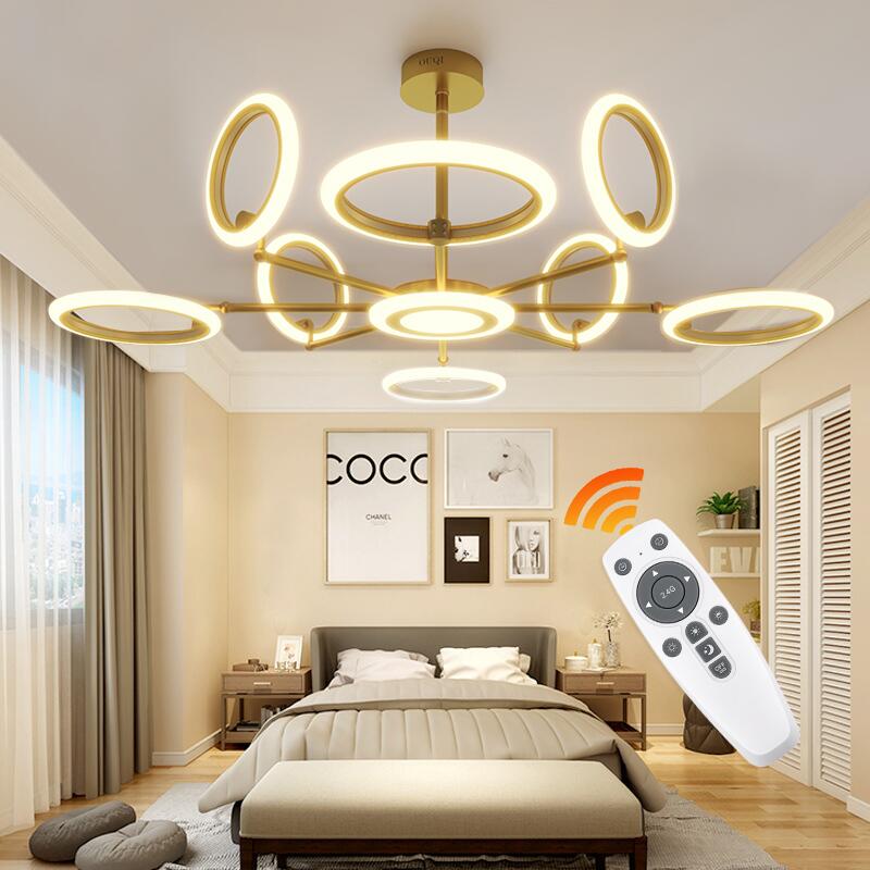 LED Ceiling Lights Modern Chandelier Indoor Hanging Lamps Fixture Remote Dimmable Home Decor Lustre For Dining Room Living Room