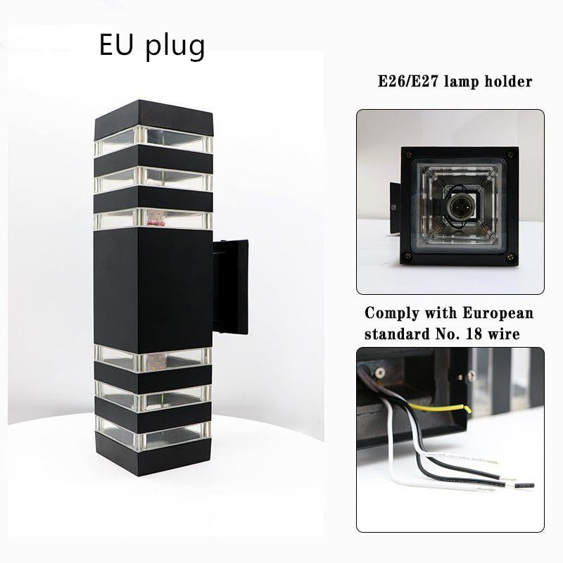 E27 Lights Lighting Outdoor Wall Light Waterproof Up Down Aluminum Garden Light Wall Lamp Corridor Lighting EU US