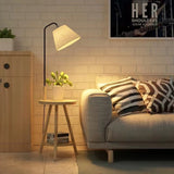 Nordic modern solid wood&amp;cotton fabric lampshade floor lamp E27 220V coffee table floor lamp for living room bedroom hotel room