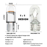 Car LED T10 W5W Canbus Glass COB 6000k Reading Dome Lamp Marker Wedge License PlateLight Bulb 168 194 192 DC 12V White Blue Red