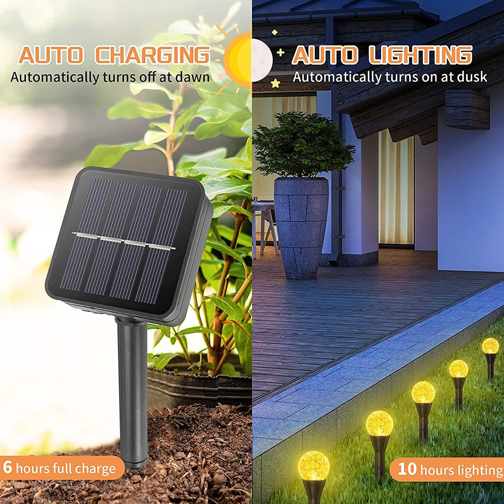 Solar Lights Outdoor Waterproof Lawn Lights 8 Modes Garden Decorative Landscape Lights Garland Patio Decorative Street Lights