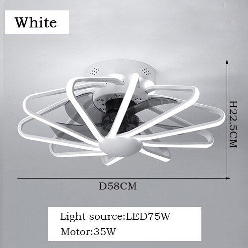 LED ceiling fan with Lights remote control home decor ventilator lamp Living room Bedrpoom DC ceiling fan lamp