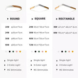 LED Surface Mount Ceiling Light Modern Ultra Thin Lighting Wood Lamp Fixture  Living Room Home Decor Balcony Remote Control