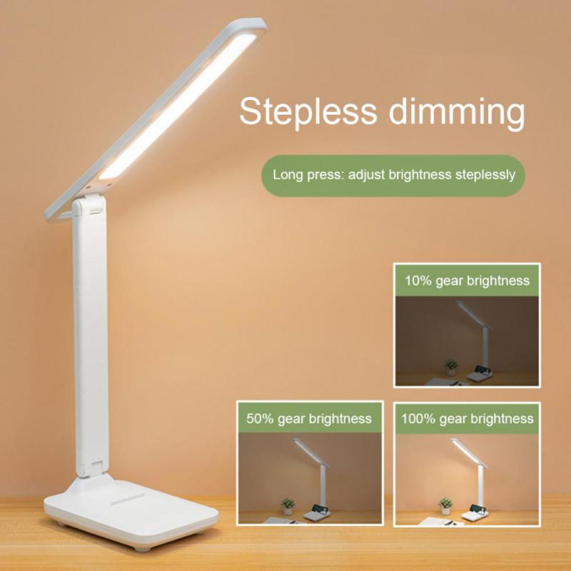 XIAOMI Led Desk Lamp 3 Color Dimmable Touch Foldable Table Lamp Bedside Reading Dormitory Eye Protection USB ReChargeable Light