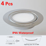 4Pcs LED Mini Spotlight Cabinet lamp Wardrobe light IP65 Waterproof 12V 5W 3W 7W Ceiling Hidden Downlight Ultra-thin Spotlight