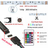 LED Strip RGB 2835 5V USB Bluetooth IR Control Lighing Flexible Tape Ribbon Desktop Screen BackLight Diode TV Decoration Lamp