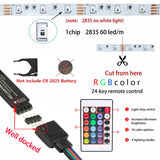 LED Strip RGB 2835 5V USB Bluetooth IR Control Lighing Flexible Tape Ribbon Desktop Screen BackLight Diode TV Decoration Lamp