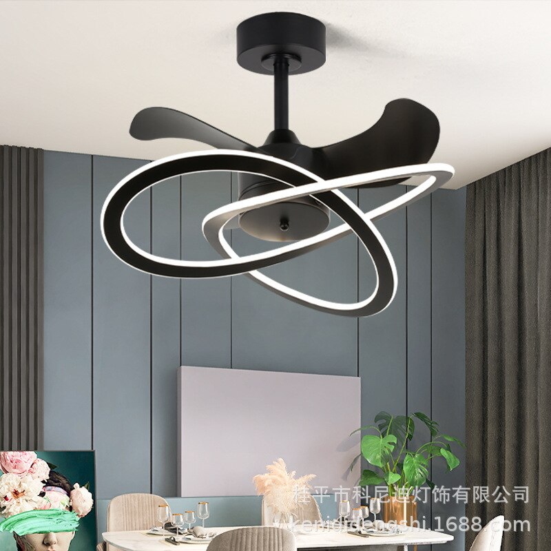 Pendant Ceiling Lights Fans LED Chandelier Home Decoration Lamp Retro Remote Control For The Living Room Bedroom Ventilation