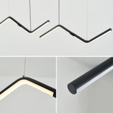 MINIMALISM GOLD/BLACK FINISHED MODERN LED CHANDELIER FOR DINING ROOM KITCHEN ROOM  HANGING CHANDELIER FIXTURE