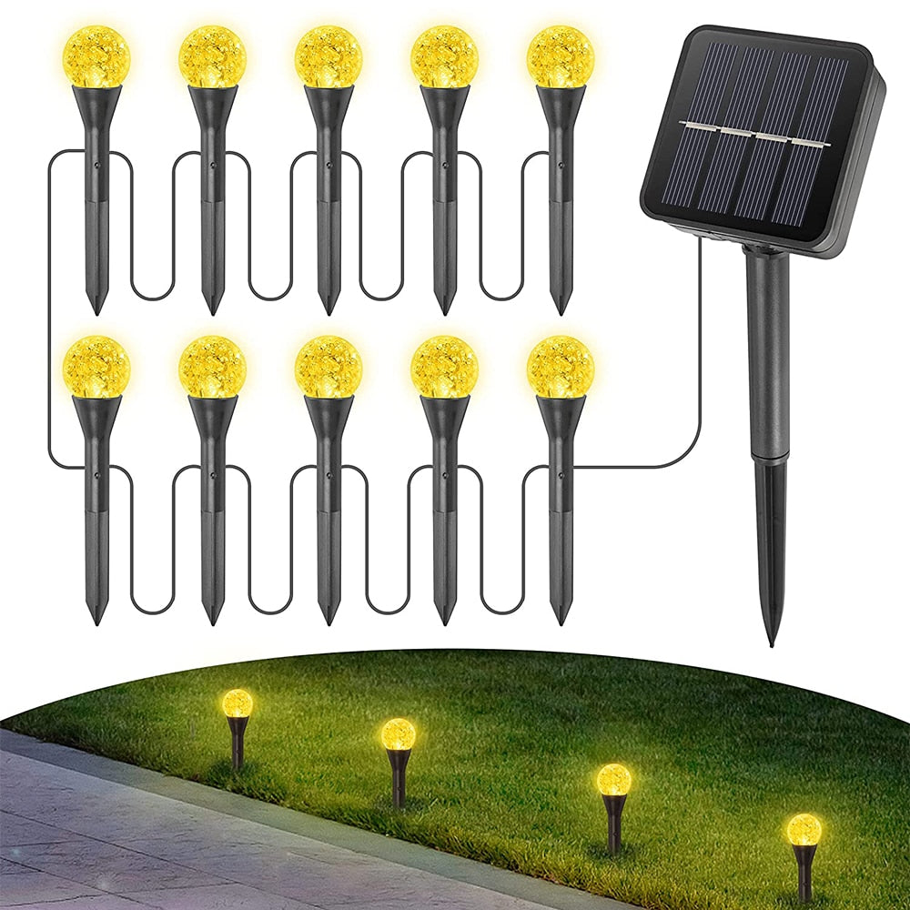 Solar Lights Outdoor Waterproof Lawn Lights 8 Modes Garden Decorative Landscape Lights Garland Patio Decorative Street Lights