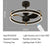 Low Floor Ceiling Fan Lights Remote Control Led 3 Color 3000K / 4500K / 6000K DC Motor Reversible Fan Lamp Fixtures 110V 220V