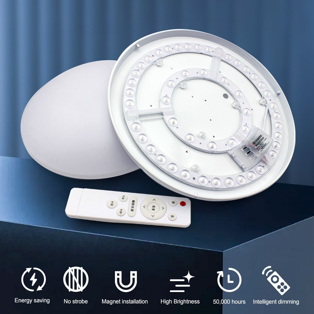 Led Ceiling Light Replacement Led Light Panel Dimmable Round Led Module Board 220V For Ceiling Lamp Fan Lights 60W 72W 80W 100W