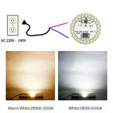 LED Bulb Patch Lamp SMD Plate Circular Module Light Source Plate For Bulb Light AC 220V-240V Led Downlight Chip Spotlight LED