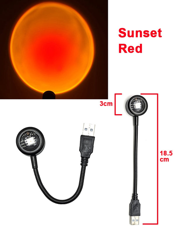 Led USB Sunset Lamp Night Light Projector Birthday Party Decoration Po ...