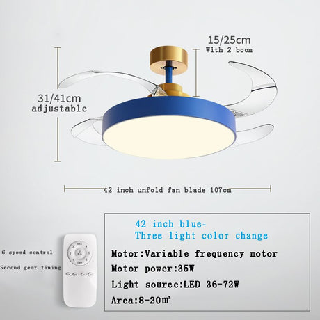 2023 Modern Ceiling Fan with Led Light Ventilator De Techno Con lumination Ceiling Fans Living Room Decors Chandelier with Fan