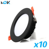 10Pcs LED Downlight 12W 15W 18W 9W AC220V 5W 7W 110V Recessed Spot Thick Aluminum Lighting Bedroom Kitchen Indoor Down Lamp