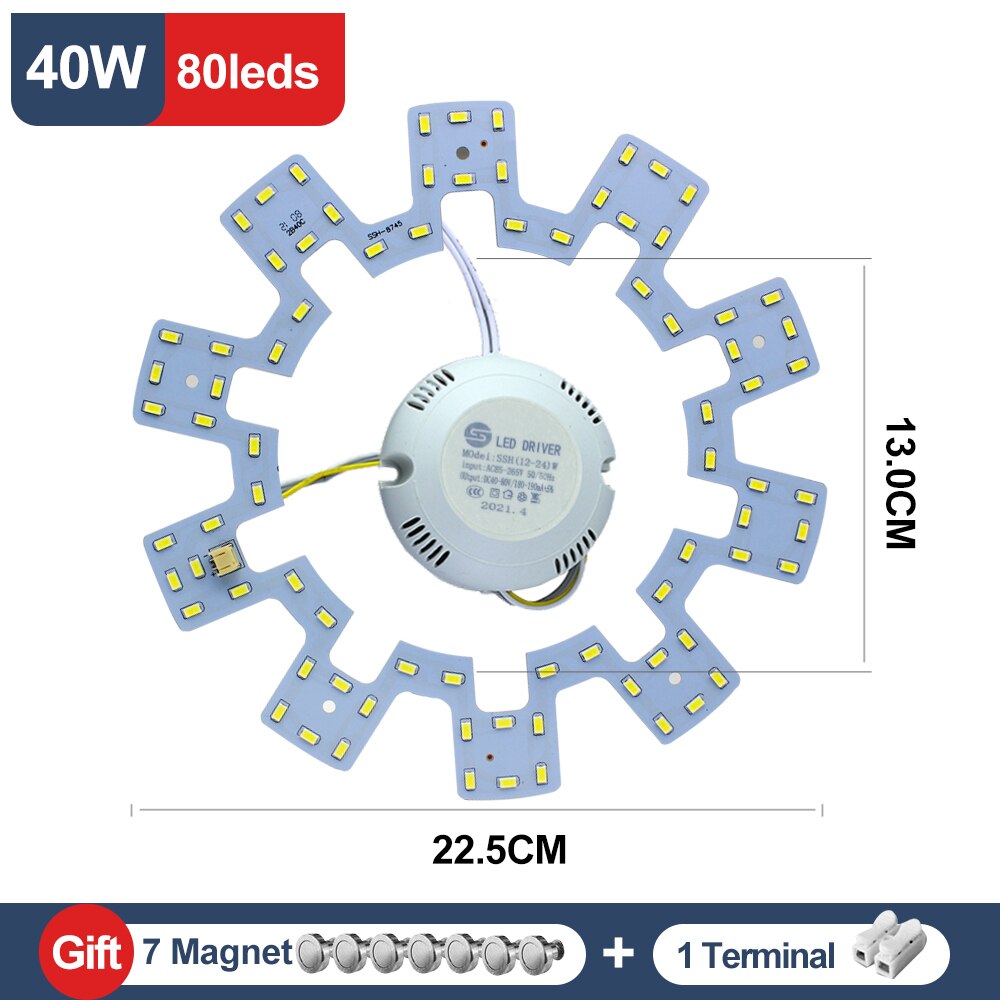Led Module 220v Led Ceiling Light Replacement Panel Led Light 18W 24W 30W 36W 40W 50W Round Module For Ceiling Lamp Ceiling Fan