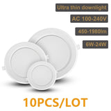 LED Downlight 110V 220V Ceiling Light 17W 20W 24W Recessed Led Down light Round Panel Light Spotlight Indoor Lighting