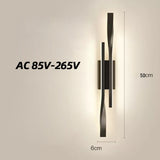 Long strip wall lamp light luxury creative room bedroom bedside lamp simple modern Nordic living room TV wall lamp