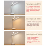 LED Energy Saving USB Double Lamp Cap Foldable Reading Lamp for Children's Mobile Phone Bracket Desk Study Light Bedroom Table